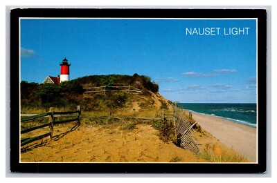 Cape Cod, MA Massachusetts, Nauset Light in Eastham Lighthouse, Vintage Postcard