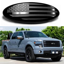 9" Front Grille Tailgate Overlay American Black Flag Emblem For Ford Edge 11-14