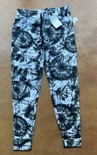 New Jenni by Jennifer Moore Women Tiedye  Pajama Jogger Pants, Black/White, XS