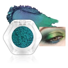 evpct Green Teal Shimmery Eyeshadow Palette, Teal Glitter Loose High Pigment