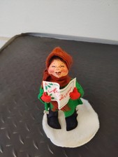 Annalee Caroler Boy Closed Eyes Open Mouth 8 inch 1992 Doll Made in USA
