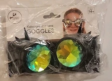 Black Spike Steampunk Goggles with Kaleidoscope Lenses 🔮 KBW GLOBAL CORP. NEW