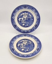 Blue Willow 10-Inch Decorative Plates By Royal China - Set Of 2 - Vintage Willow