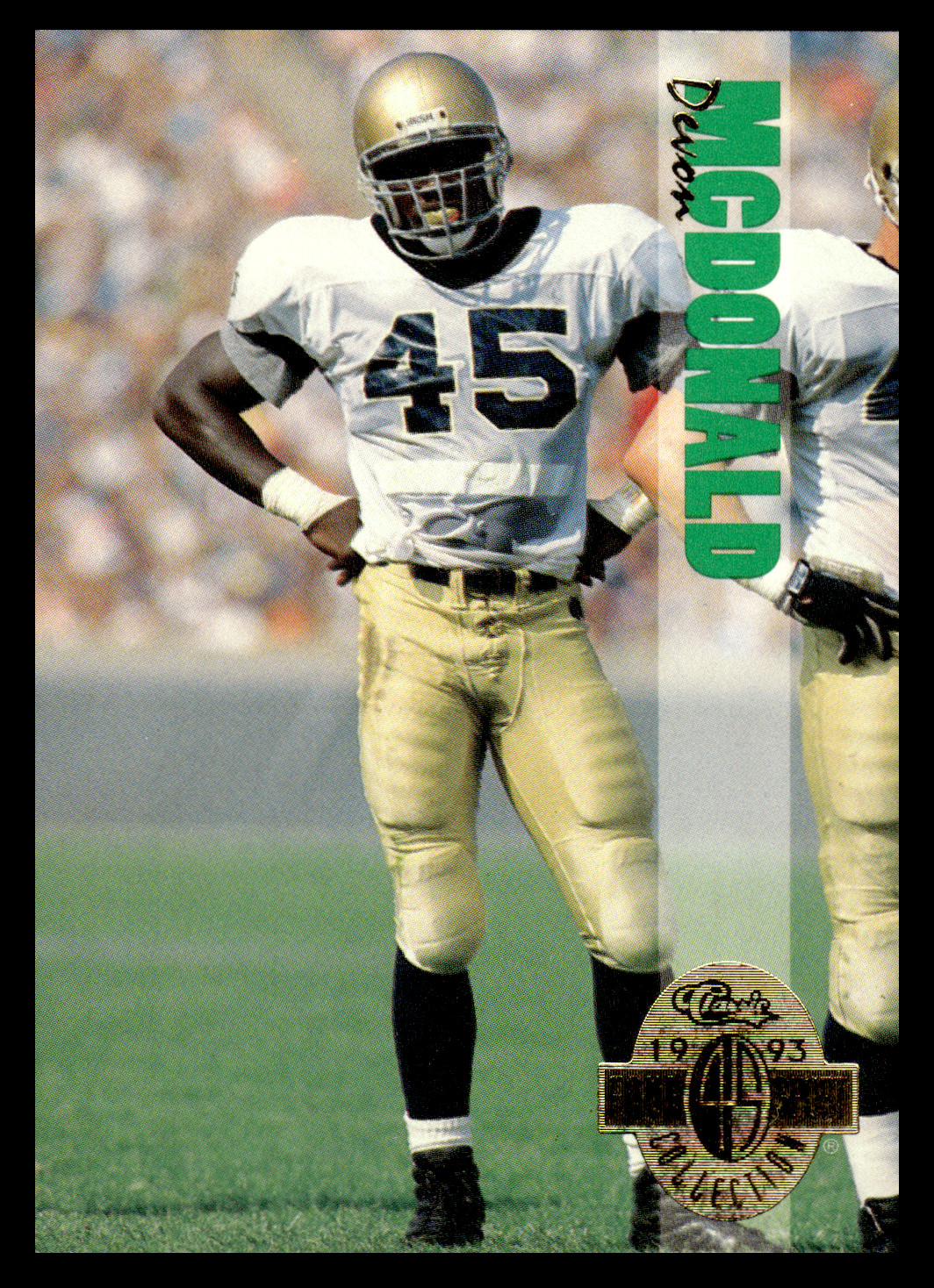1993 Classic Four Sport Devon McDonald #145 Notre Dame Fighting Irish