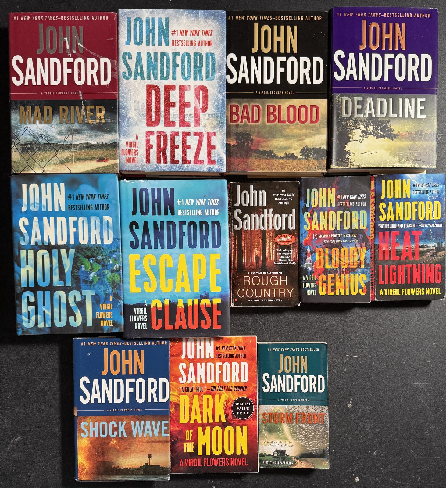 Complete Series Set VIRGIL FLOWERS 1-12 John Sandford Lot HB/PB | eBay