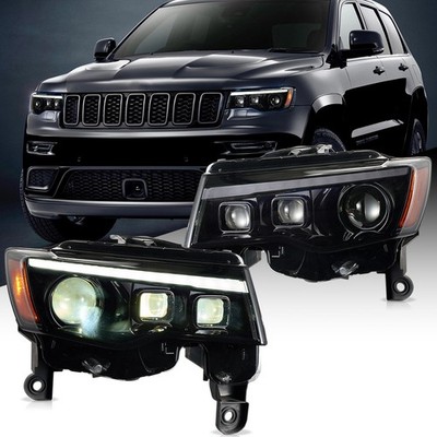 VLAND Pair LED Headlights For 2014-2022 Jeep Grand Cherokee w/Start-up Animation