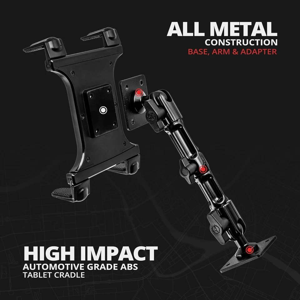 Tackform Industrial Metal Drill Base Tablet Mount [Enduro Series] - Black  - Image 3 of 4
