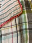 NWT SUNDANCE Flannel Pajama TOP Covered Buttons Eyelet Cotton L Pink/Green Plaid — photo 5
