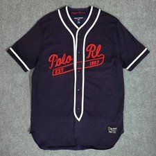 90s POLO SPORT Ralph Lauren Baseball Shirt Button-Up Short-Sleeve Shirt size L