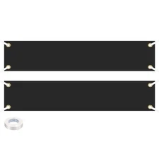 2 Set Vinyl Blank Banners Signs to Decorate 2"x10" Sublimation Black Banner