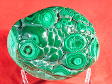 Big! Polished Deep Green Malachite Stalactite Or Stalagmite W/stand Congo 603gr