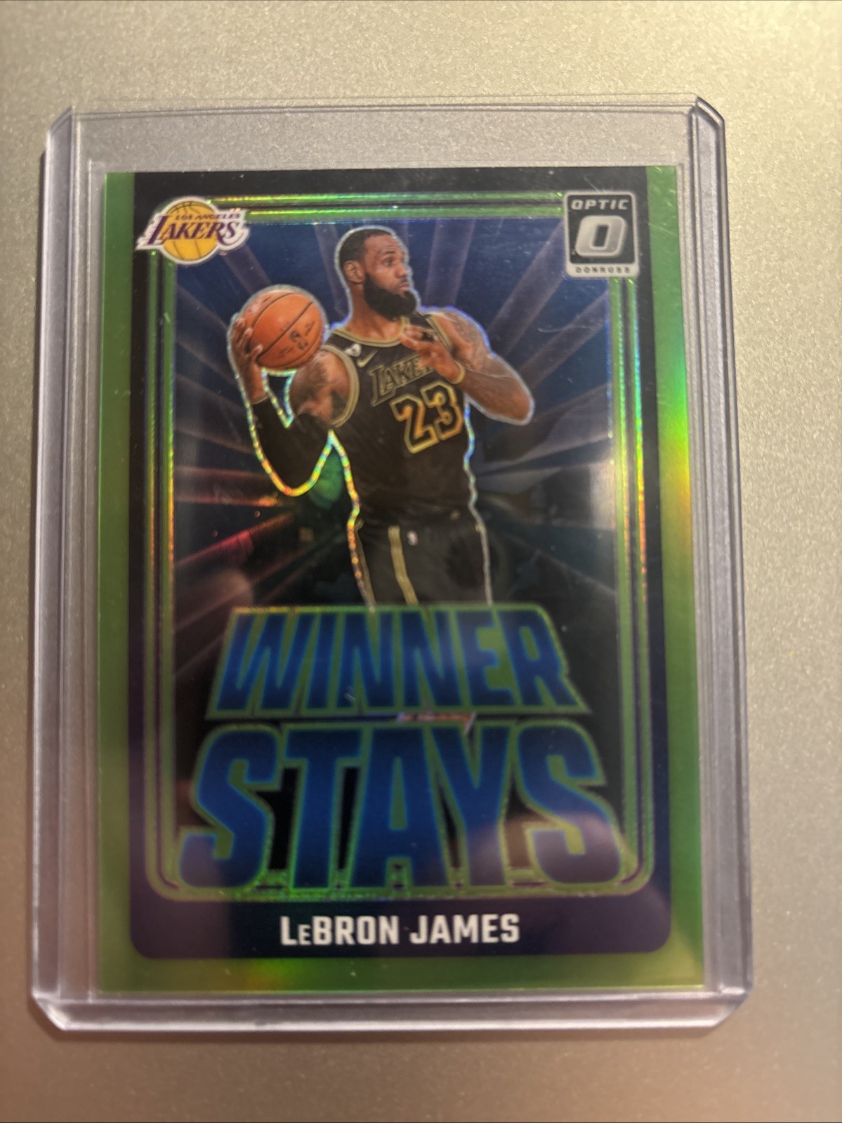2024-25 Panini Optic - LeBron James Lime Green Prizm /199 Winner Stays #1