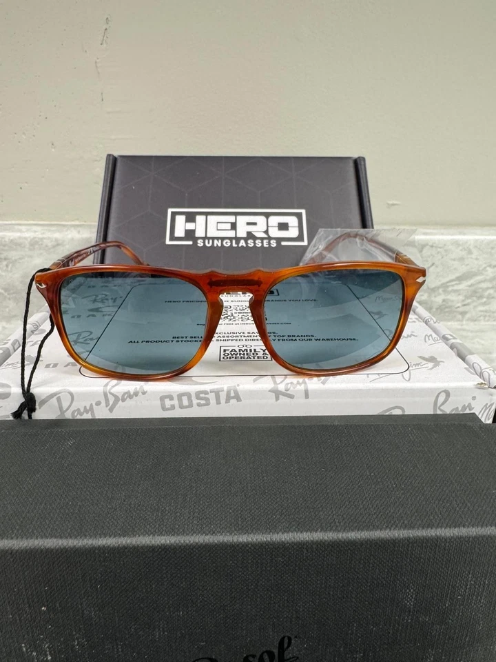 PERSOL | NUEVO | 3059S | 3059S 96 - S3 | 54 | TERRA DI SIENNA | AZUL CLARO Foto 2 de 4