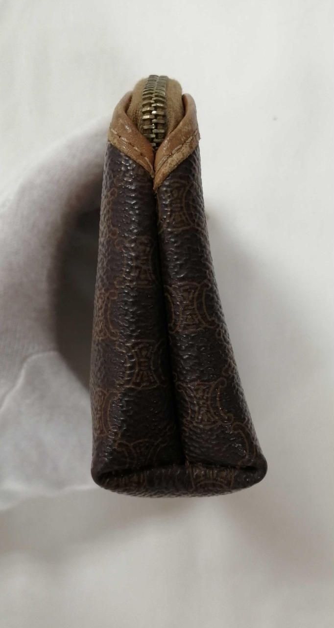 CELINE Macadam Pattern Mini Pouch Dark Brown Used - image 3