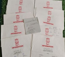 Liverpool Mid 1990s Team Sheets With Team Information Used By Scout @ Games x 12