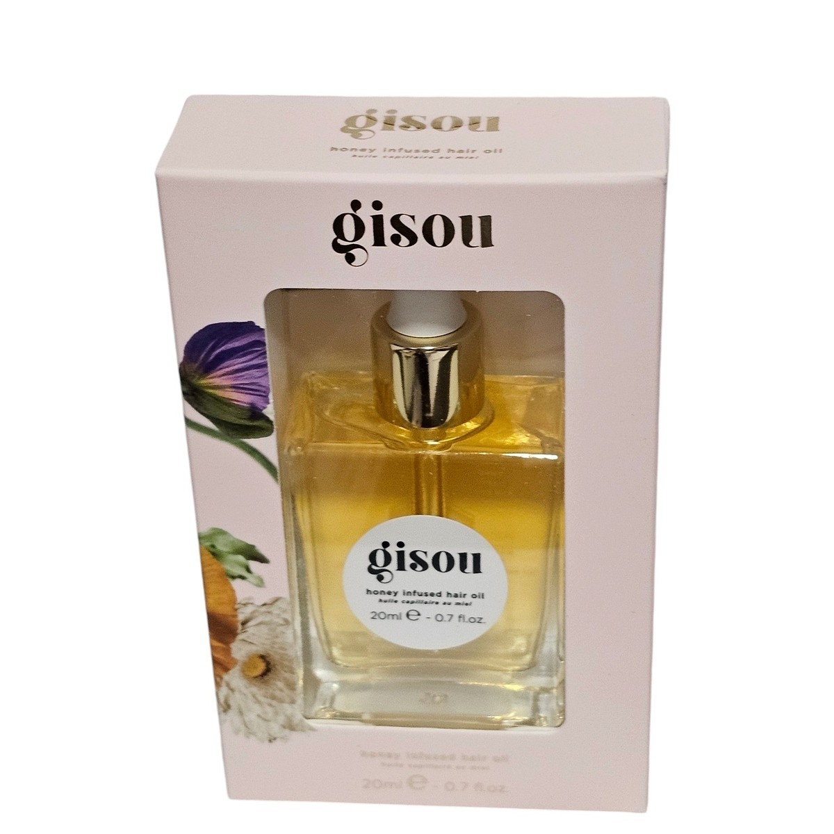 Gisou Honey Infused Hair Oil 0.7 fl oz Travel Damaged Hair Fizz