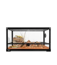 Reptile Tank 20 Gallon, 360°Full Vision Glass Reptile Terrarium 24" x 18" x