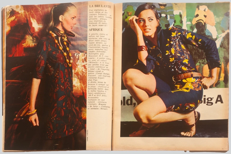 'ELLE' FRENCH VINTAGE MAGAZINE HOLIDAY ISSUE 29 JULY 1968 - Image 3 of 3
