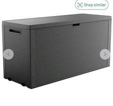 Keter Emily 277L Outdoor Garden Storage Box - Grey - New. COLLECTION ONLY