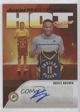 2023-24 Panini NBA Hoops Hot Signatures Hyper Gold Bruce Brown #HS-BBW Auto 0a3