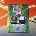 Panini 2024 Obsidian J.J. McCarthy Rookie Materials Ink Vikings Patch Auto 4/5