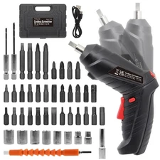 Cordless Electric Screwdriver Set 47 PCS Accessories Rechargeable Drill