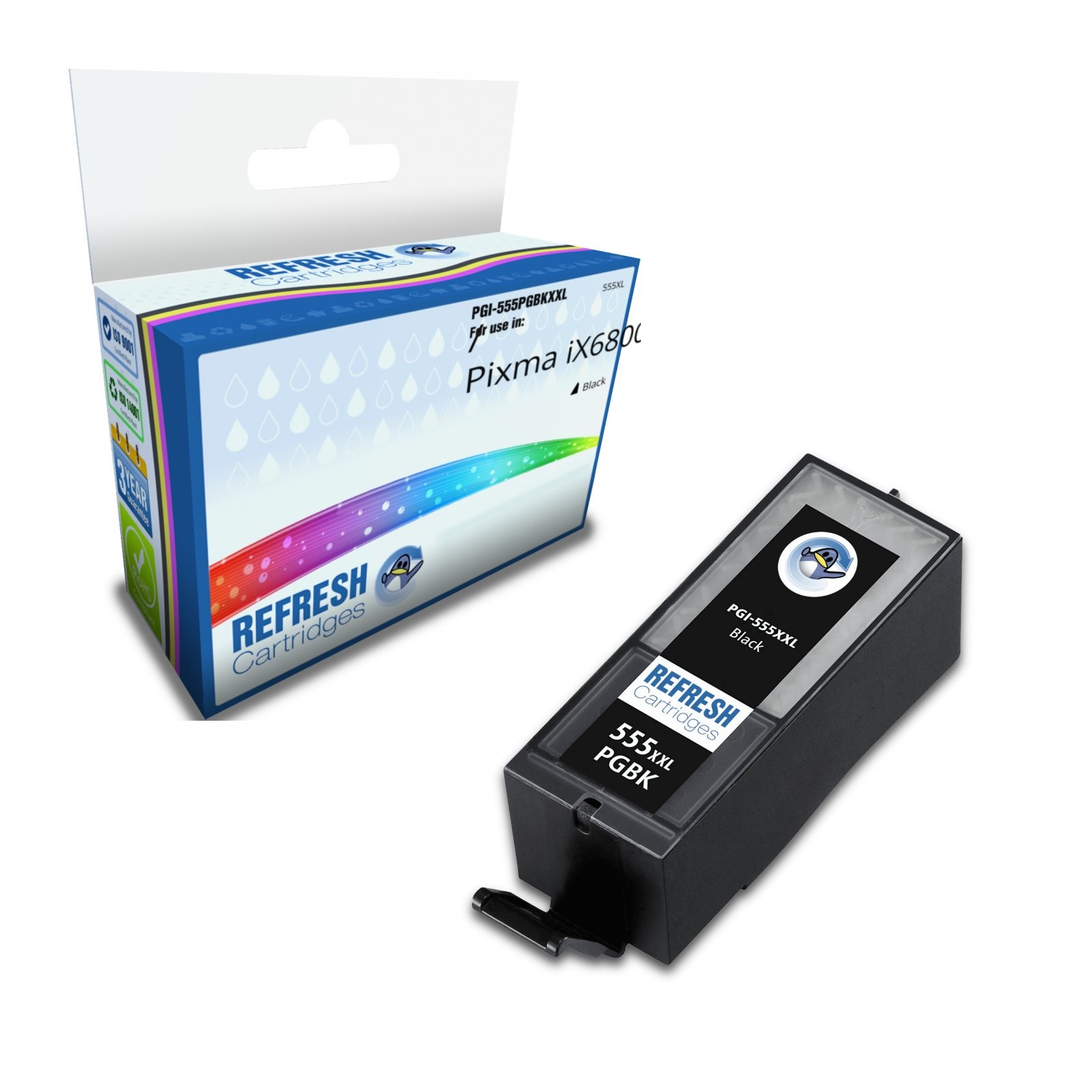 Refresh Cartridges Black PGI-555PGBKXXL Ink Compatible With Canon Printers