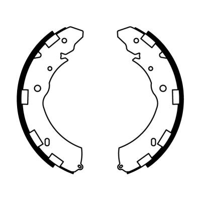 Rear ABE C05060ABE Brake Shoe Set for FIAT,ISUZU,MITSUBISHI,SUBARU