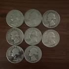 $2 FV Washington Silver Quarters 25C Lot 1953-1962 Circulated Variety 90% silver