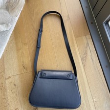 Navy Leather Cos Cross Body Bag Magnetic Closure