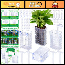 Adjustable Aquarium Plant Holder with Suction Cup Extendable Hook - 4 Pack