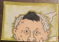 ACEO Art Card Original Drawing, Smiling Friends Mr Boss, 2.5