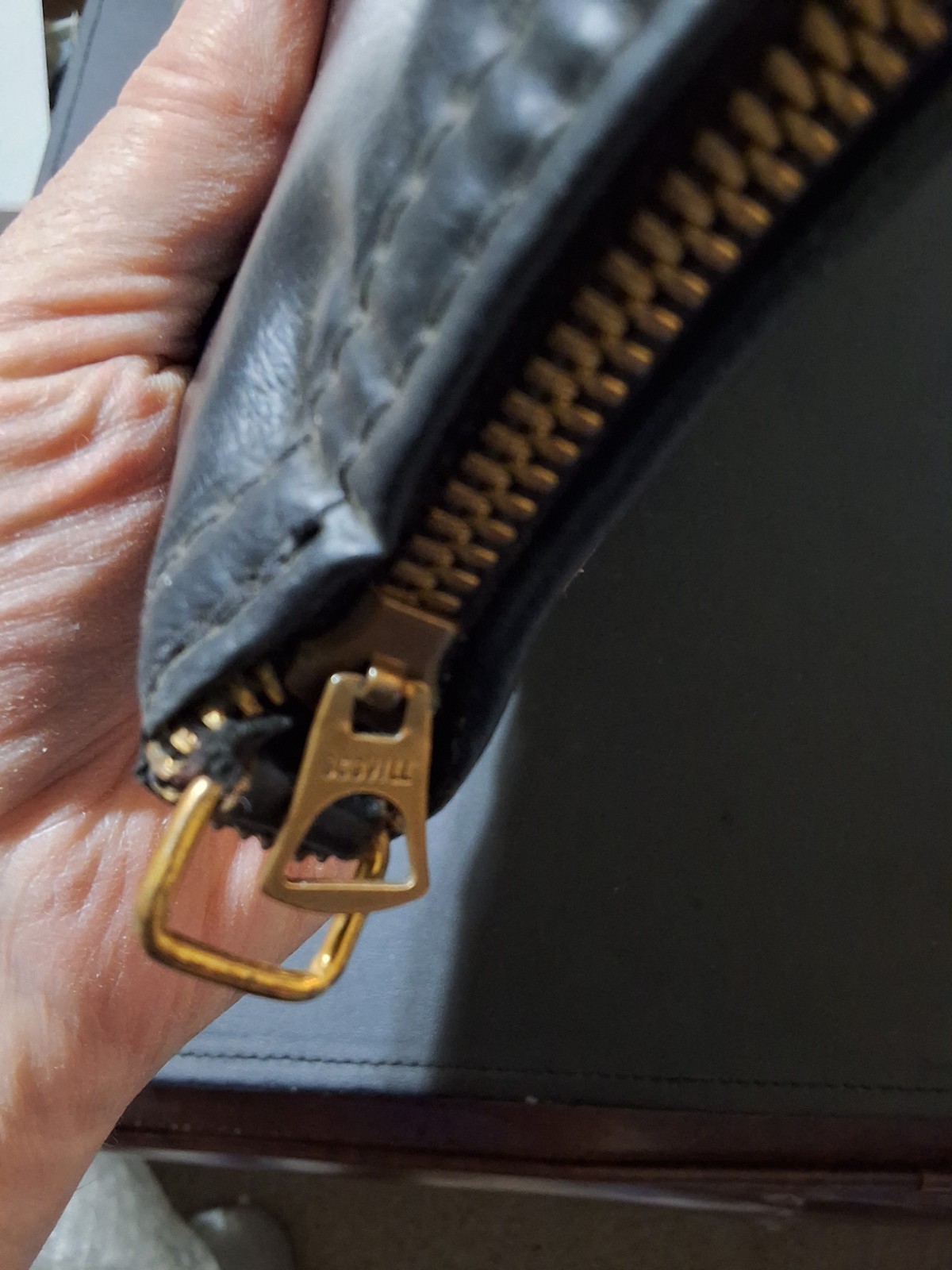 VINTAGE LEATHER KOLPIN SOFT SHERPA INTERIOR PISTOL CASE 14”X 7'' W/DOUBLE HANDLE