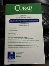 Curad Oil Emulsion Dressing, 3" x 3" Non-Adherent Gauze, 50 Ct. Exp - 5/27