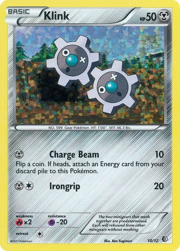 Klink 010/012 Holo Promo McDonald's Promos 2011 Pokemon Lightly Played