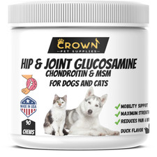 Joint Hip Chews Glucosamine, Chondroitin, MSM, Flaxseed Oil for Dogs Cats