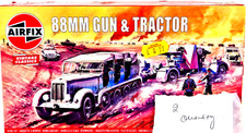 Hornby Airfix Set Of 2 Vintage Classics A02303V German 88mm Gun And Tractor Kit.