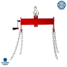 2 Ton Steel Engine Hoist & Load Leveler - Compact Garage Cherry Picker
