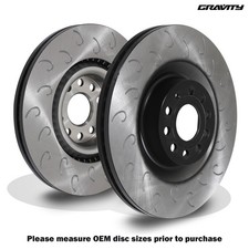 HOOKED/VENTED FRONT 345mm BRAKE DISCS FOR VW GOLF GTI MK5 MK6 GTI VR6 R32 R 06+