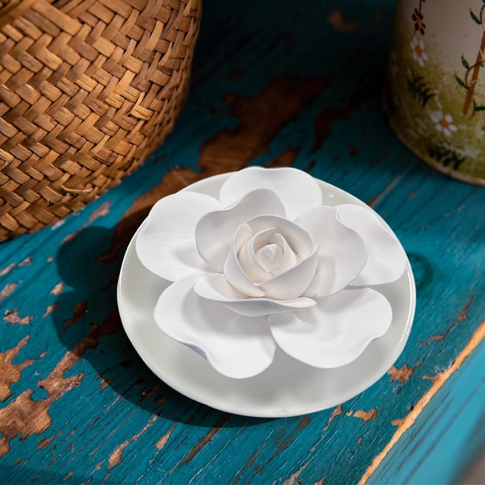 Compact Jasmine Flower Essential Oil Diffuser - Elegant Home Aroma Solution