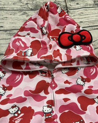 A BATHING APE x Sanrio Hello Kitty Camo Full Zip Hoodie L / XL | eBay
