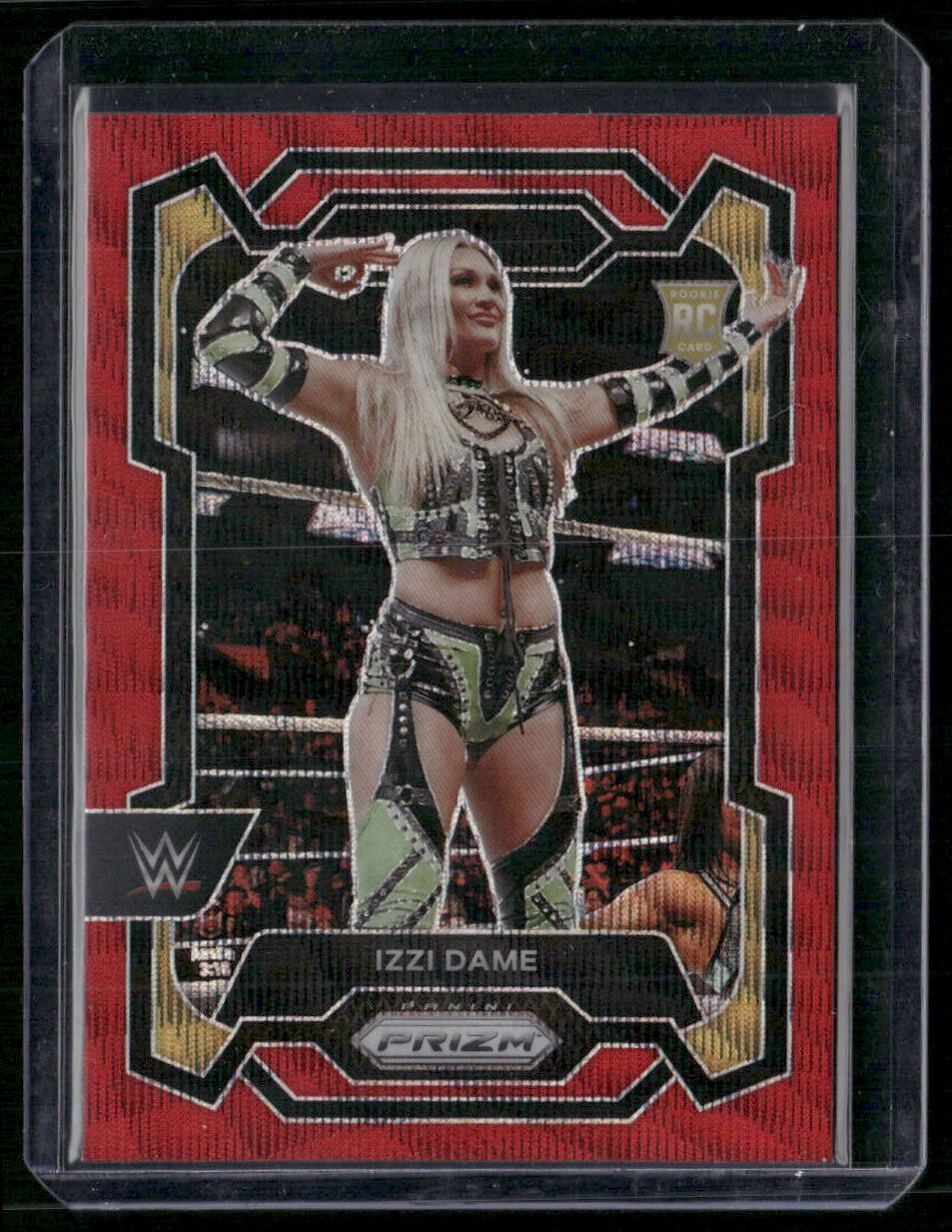 2024 Panini Prizm WWE #116 Izzi Dame Ruby Wave Prizms