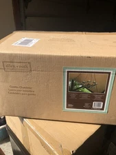 New Sealed Allen + Roth Gazebo Chandelier Black Cast Iron w/ Glass Votives