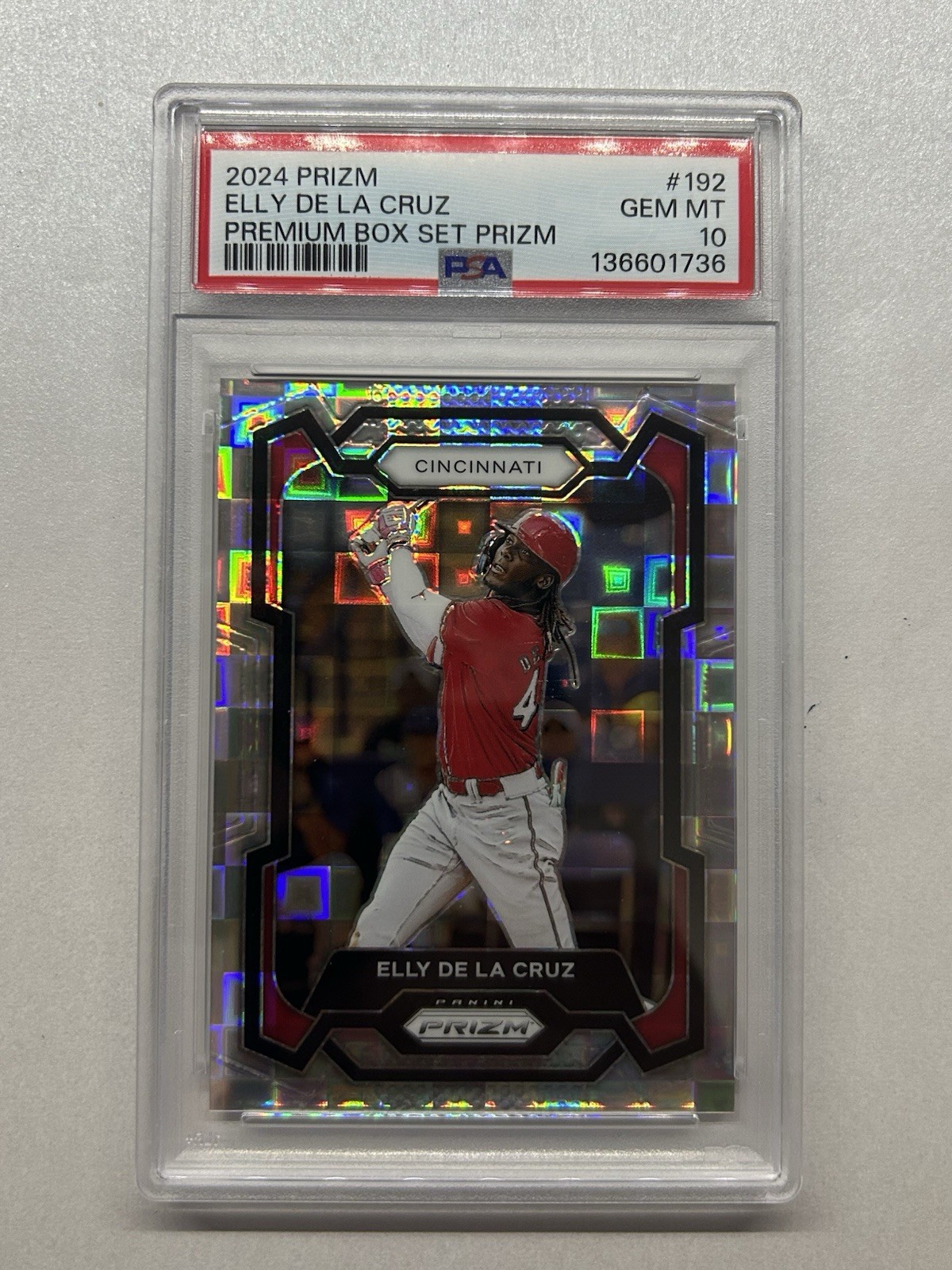 2024 Panini Prizm Elly De La Cruz Premium Box Set PSA 10 Gem Mint #/199 Reds view 1