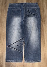 Vintage Y2K Dtek Baggy Wide Leg Jeans Mens Sz 48 Zippers Skater Skateboard