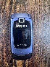 Samsung Snap SCH-U340 Blue and Black Verizon Cellular Flip Phone W/ Charger
