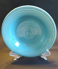 VINTAGE HOMER LAUGHLIN FIESTAWARE TURQUOISE RIM/SOUP BOWL 8½” ROUND X 1½" DEEP