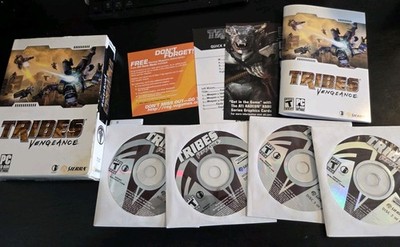 Tribes Vengeance 2004 Big Box PC complete Sierra Manuals 4 Discs W code