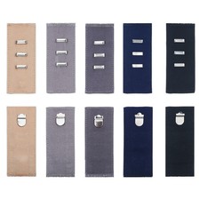 TOODOO 10 Pieces Pants Waist Extenders with Metal Hook 8.4 x 3.4 inch, Blue