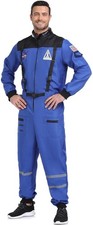 SIZGAROOT Men s Astronaut Costume Blue Medium Space Suit Halloween Outfit